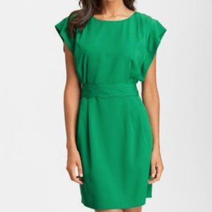 Eliza J green dress with sash size 6